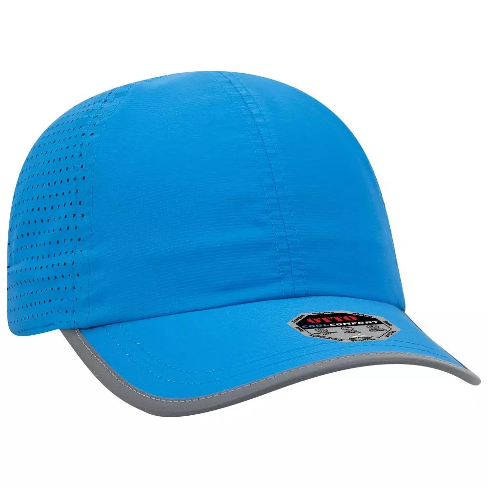 OTTO CAP 133-1240 Unisex Reflective Running Cap | 6 Panel, Poly/Cotton, Made In USA | Dad/Sports Theme