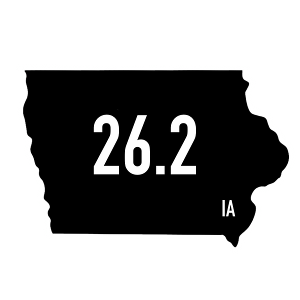Iowa 26.2 Sticker or Magnet