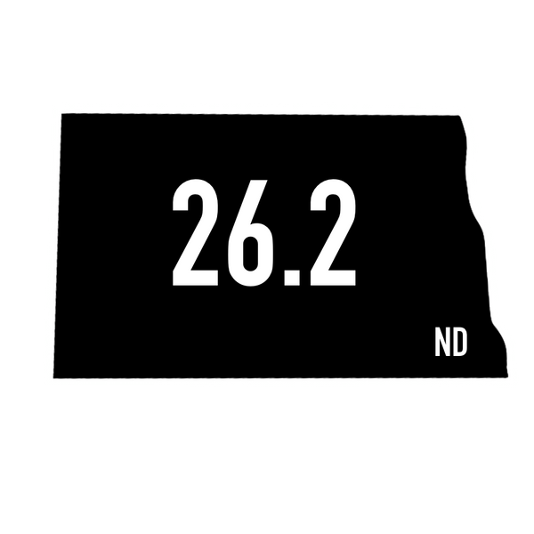 North Dakota 26.2 Sticker or Magnet