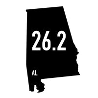 Alabama 26.2 Sticker or Magnet