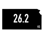 Kansas 26.2 Sticker or Magnet