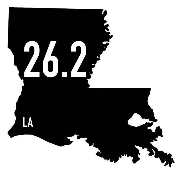 Louisiana 26.2 Sticker or Magnet