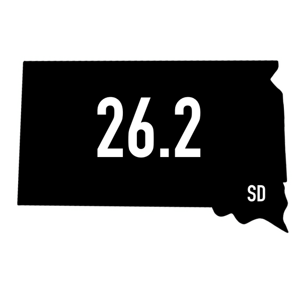 South Dakota 26.2 Sticker or Magnet