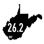 West Virginia 26.2 Sticker or Magnet