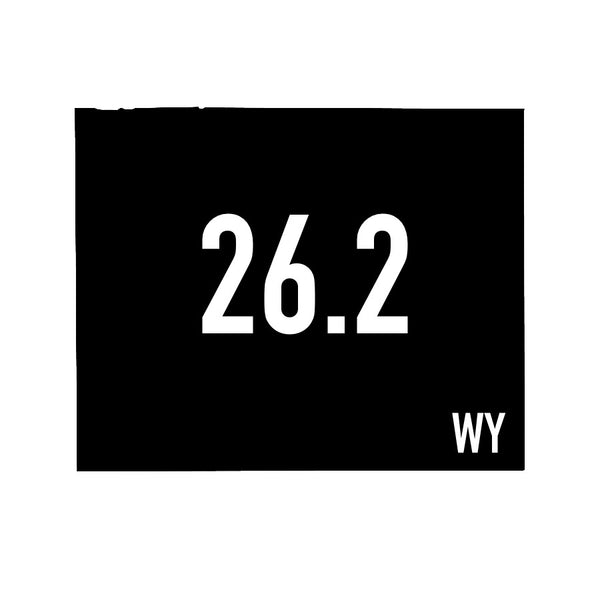Wyoming 26.2 Sticker or Magnet